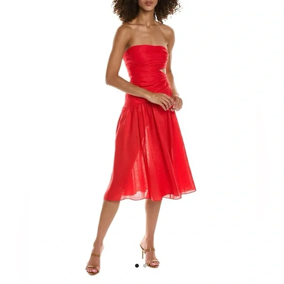 chinese dress ladies Zimmermann Alight Flare Mini Dress, Red Floral, Size 0